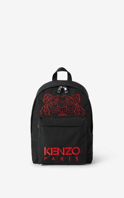 Kenzo Women Kampus Tiger Canvas Backpack Black